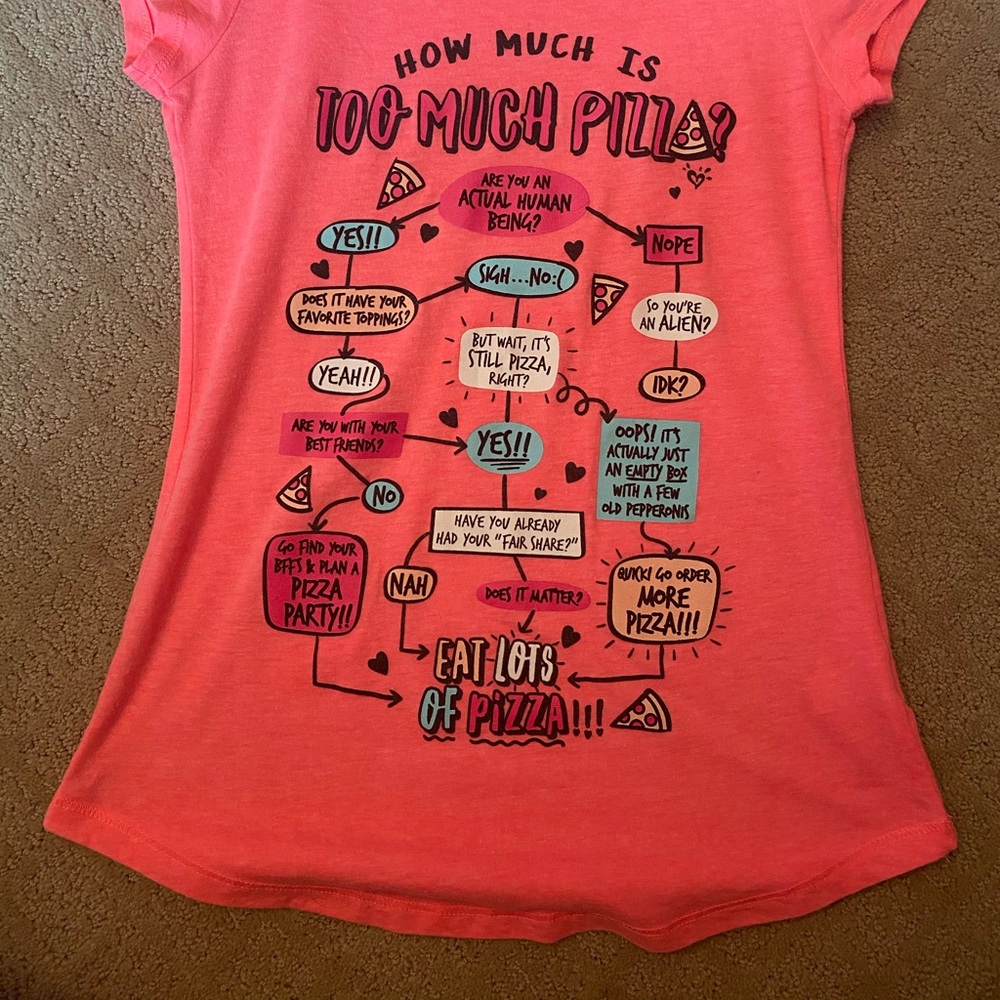 Kid’s Pink Pizza Graphic T-Shirt